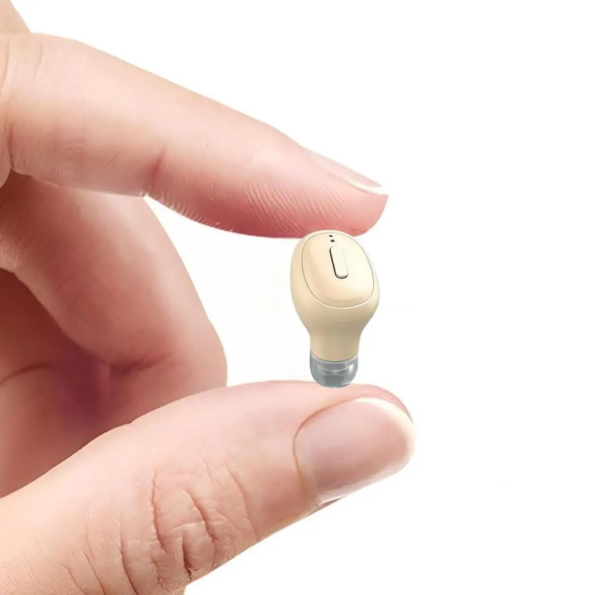 SYSFUN Single Bluetooth Wireless Earbud Mini Invisible in-Ear Headphone 12 Hours Beige - main product image