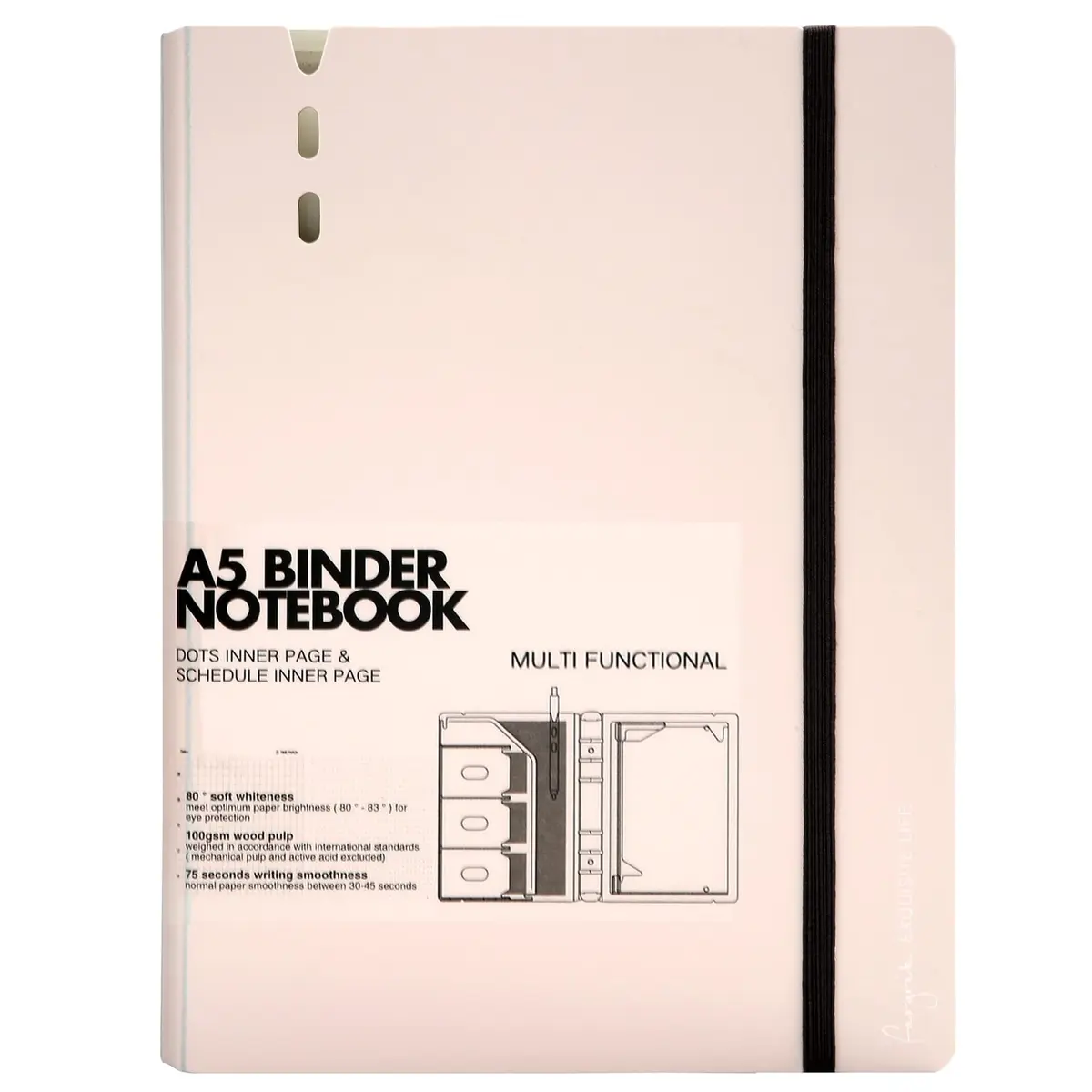 CAGIE A5 Binder 6 Ring Refillable Notebook with Dividers & Pockets | Office & School Supplies - view 10