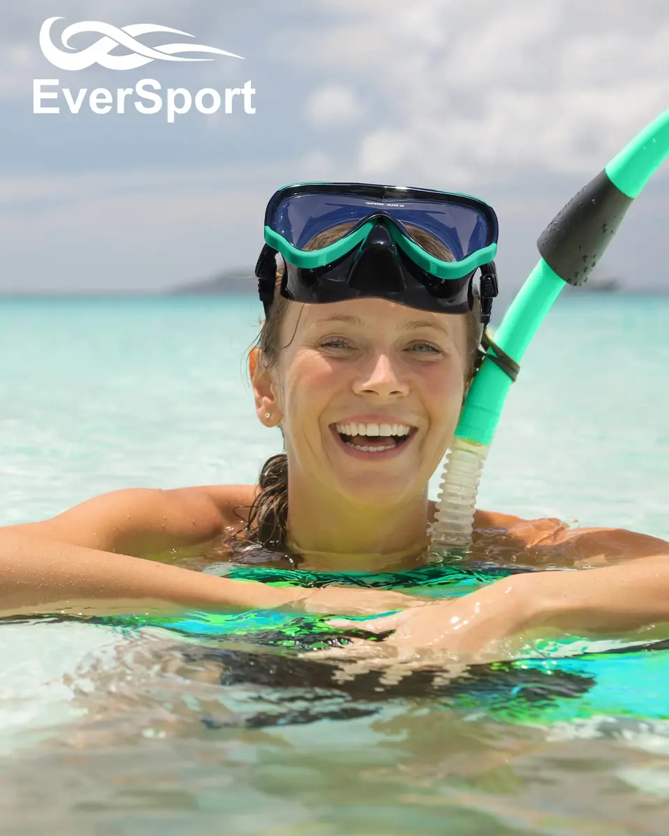EverSport Adult Swimming Goggles Nose Cover No Leak Wide View Tempered Glass - view 6