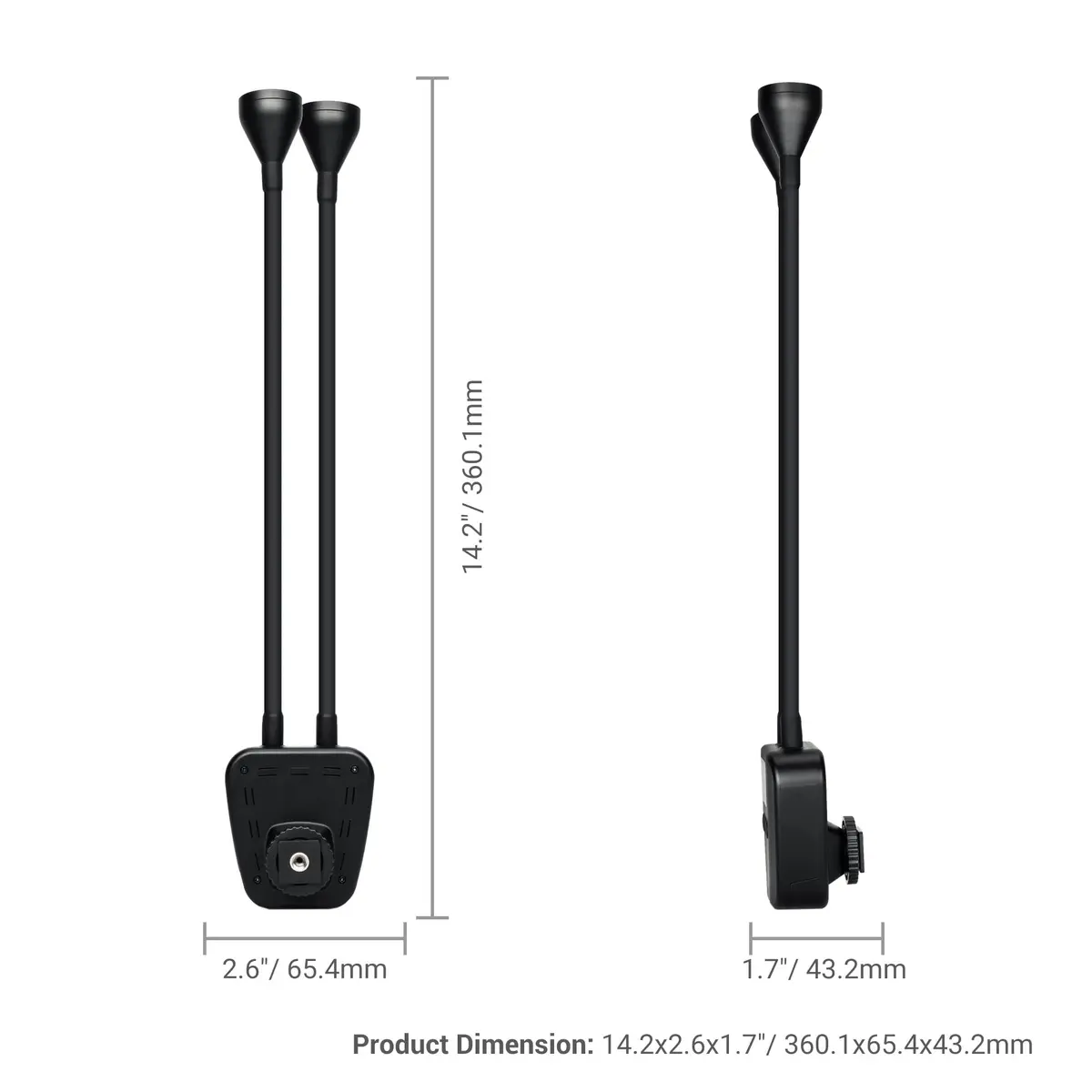 JJC Macro LED Arm Light with 10 Brightness Levels | Heat-Free, Adjustable, 5600K, USB-C Charging - view 9