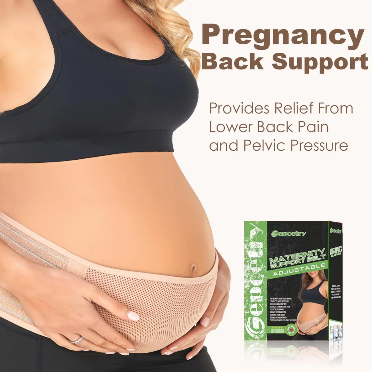 Gepoetry Maternity Belly Band for Pregnant Women Pregnancy Belly Band | Support & Postpartum Relief - view 4
