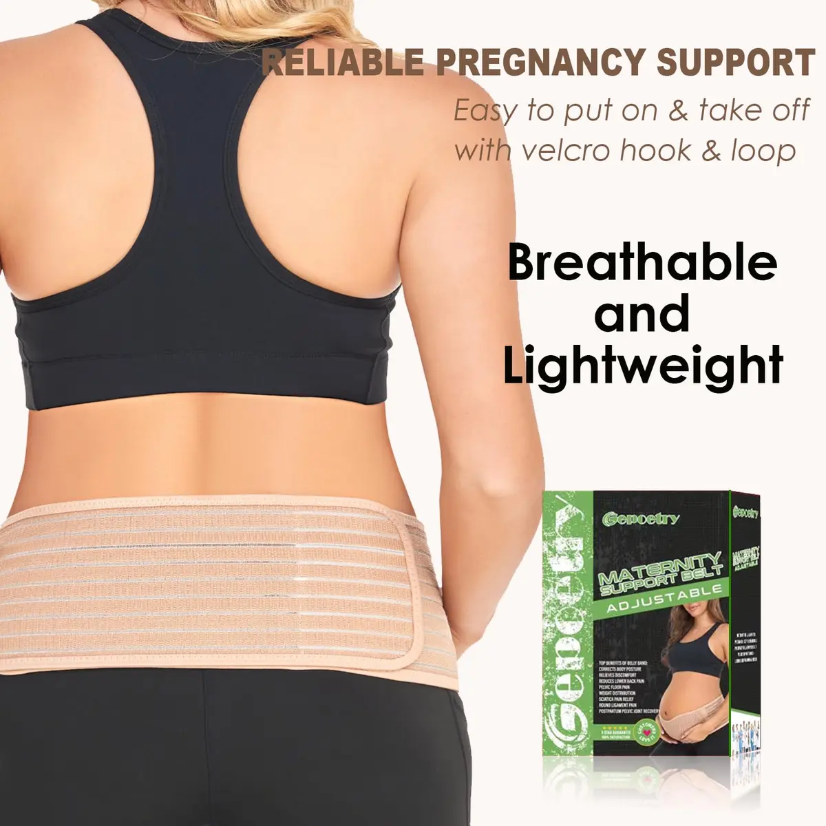 Gepoetry Maternity Belly Band for Pregnant Women Pregnancy Belly Band | Support & Postpartum Relief - view 5