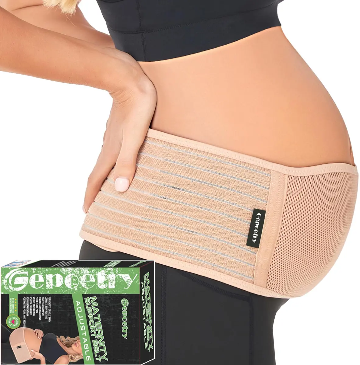 Gepoetry Maternity Belly Band for Pregnant Women Pregnancy Belly Band | Support & Postpartum Relief - main product image