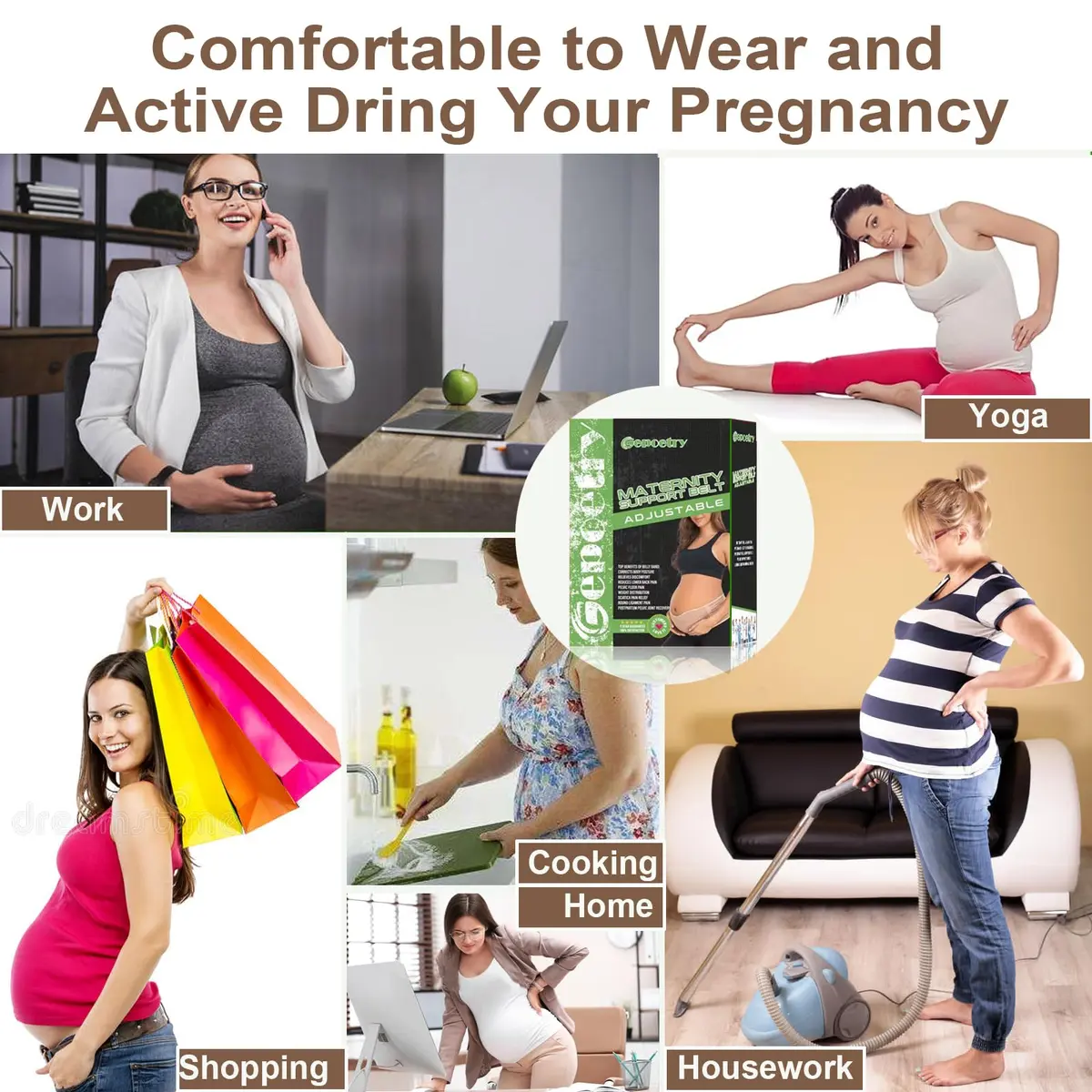 Gepoetry Maternity Belly Band for Pregnant Women | Adjustable Support for All Pregnancy Stages - view 7