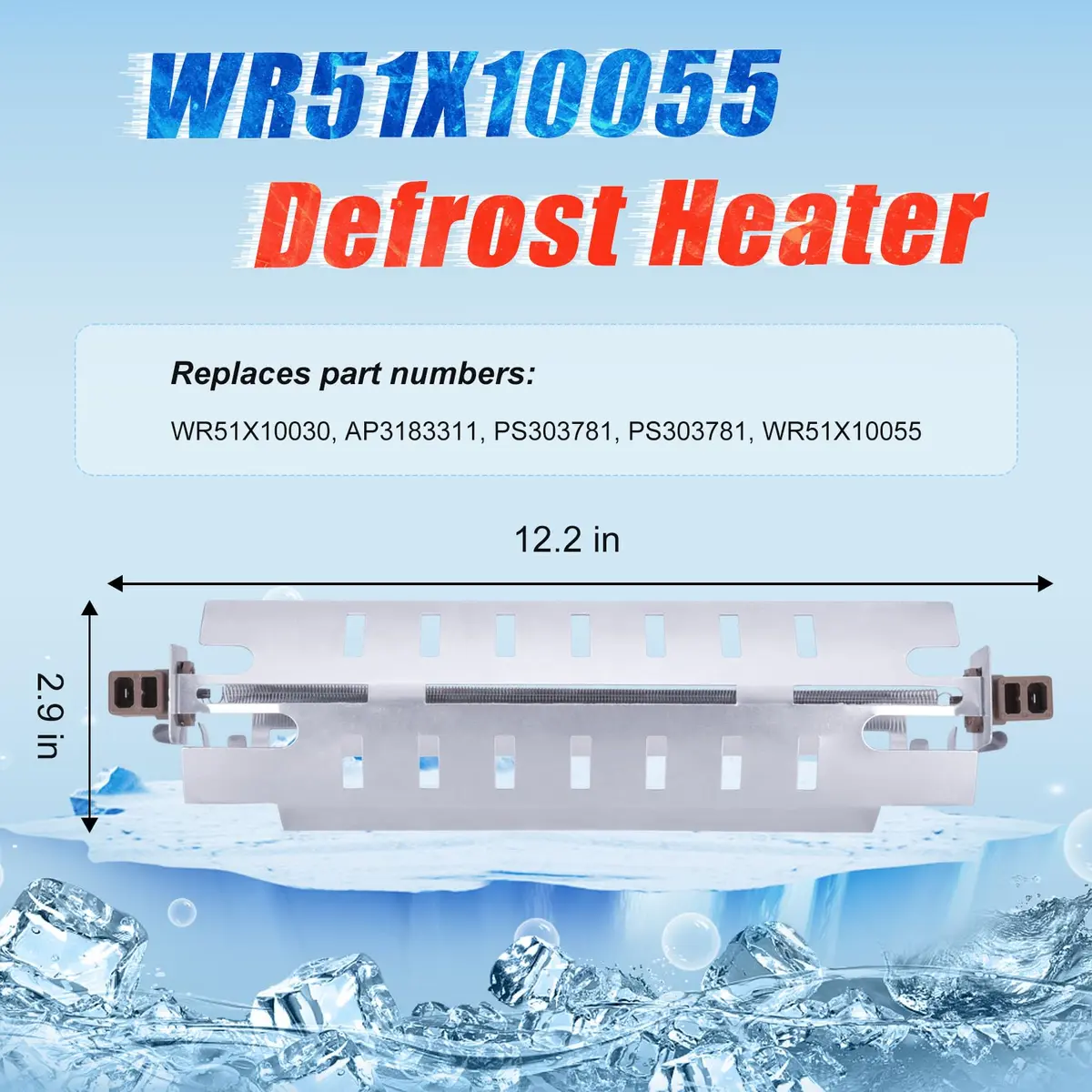 M Motico Refrigerator Defrost Heater Kit WR51X10055, WR55X10025 Sensor, WR50X10068 Thermostat - 2 Pack | Electric Defrost System - view 2
