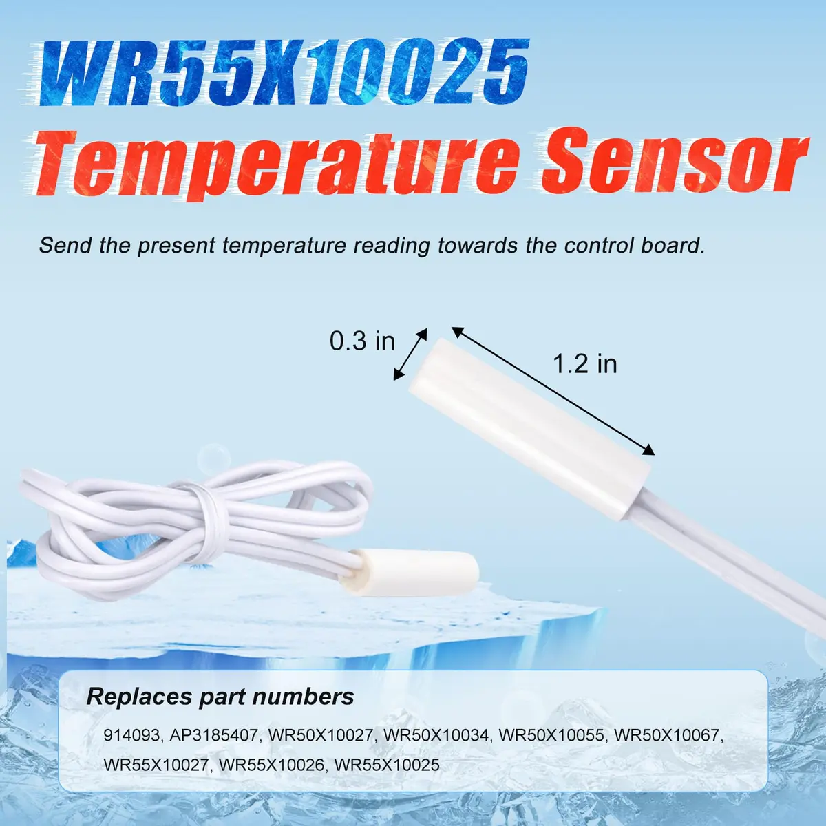 M Motico Refrigerator Defrost Heater Kit WR51X10055, WR55X10025 Sensor, WR50X10068 Thermostat - 2 Pack | Electric Defrost System - view 4