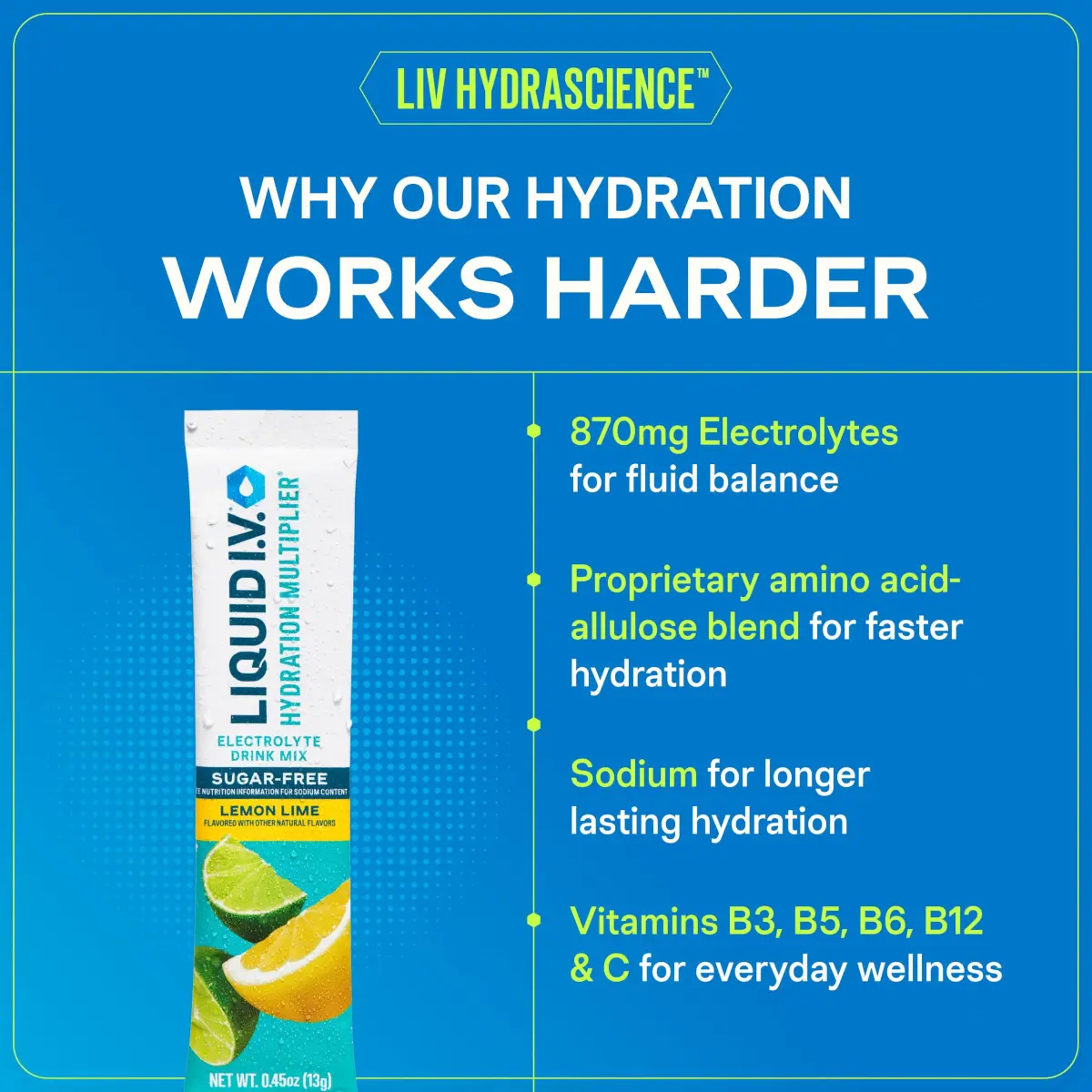 Liquid I.V. Sugar-Free Hydration Electrolytes Green Grape 6.41 oz (182 g) | Clinically Proven Hydration - view 4