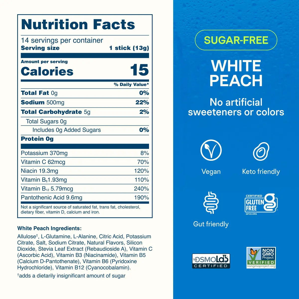 Liquid I.V. Sugar-Free Hydration Multiplier Electrolytes White Peach 14 Count | Clinically Proven Hydration - view 7
