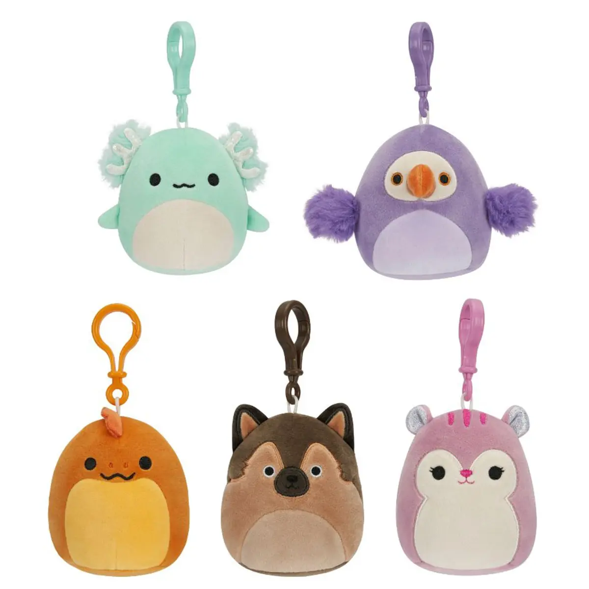 Squishmallows Original 3.5-Inch Clip-On Plush 5-Pack | Ultrasoft Official Jazwares Plush for Kids & Collectors - main product image