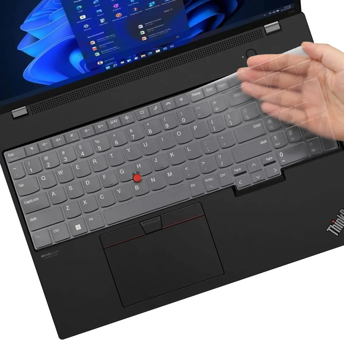 MUBUY-GOL Keyboard Cover for Lenovo ThinkPad E16 L16 T16 T16g P16 P16v P16s 16" & L15 Gen 4/3 15.6" (US Layout) | Thin TPU Protector - main product image