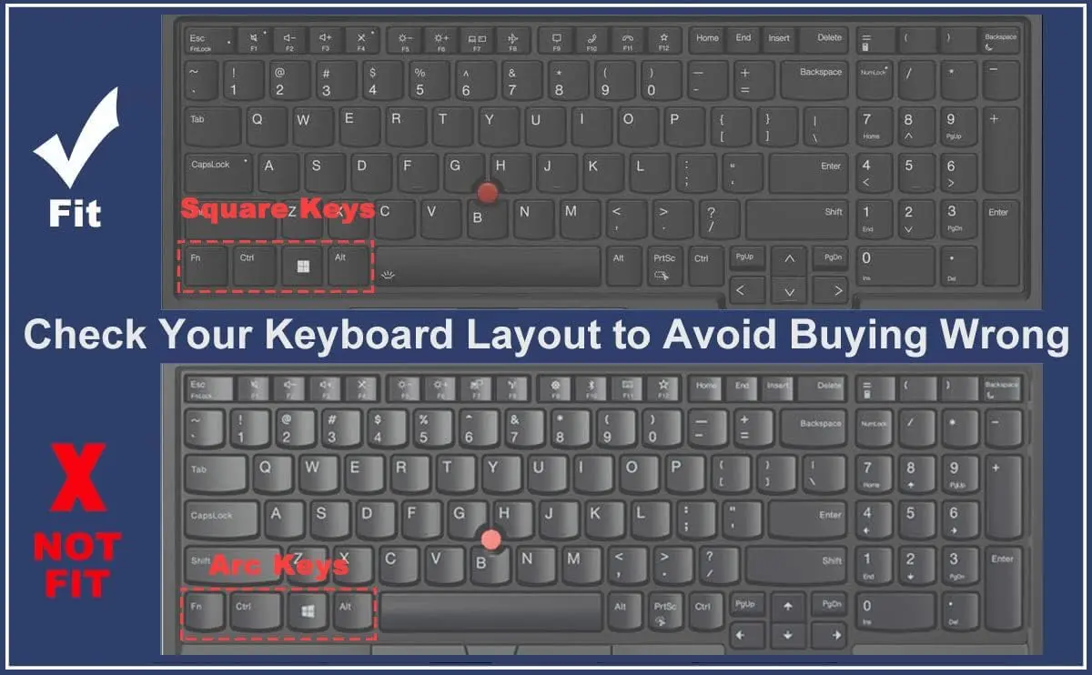 MUBUY-GOL Keyboard Cover for Lenovo ThinkPad E16 L16 T16 T16g P16 P16v P16s 16" & L15 Gen 4/3 15.6" (US Layout) | Thin TPU Protector - view 2