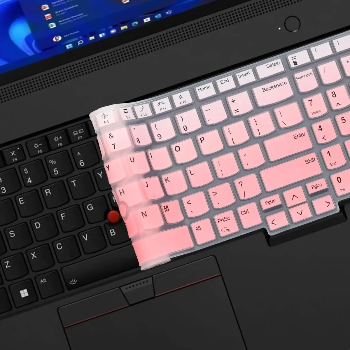 MUBUY-GOL Ombrepink Keyboard Skin for Lenovo ThinkPad T16 P16 E16 16-inch Laptops | US Keyboard Layout - view 6