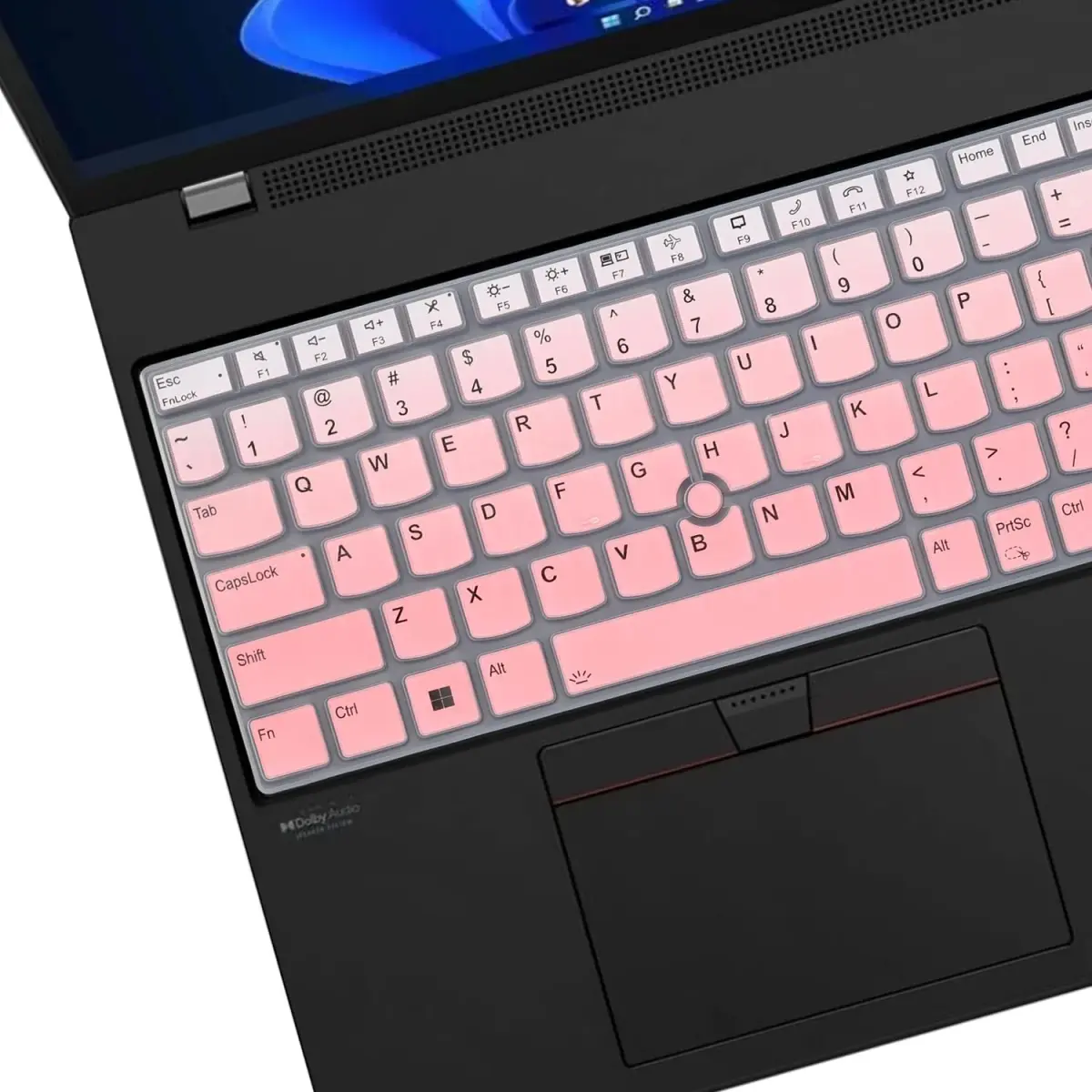 MUBUY-GOL Ombrepink Keyboard Skin for Lenovo ThinkPad T16 P16 E16 16-inch Laptops | US Keyboard Layout - view 3