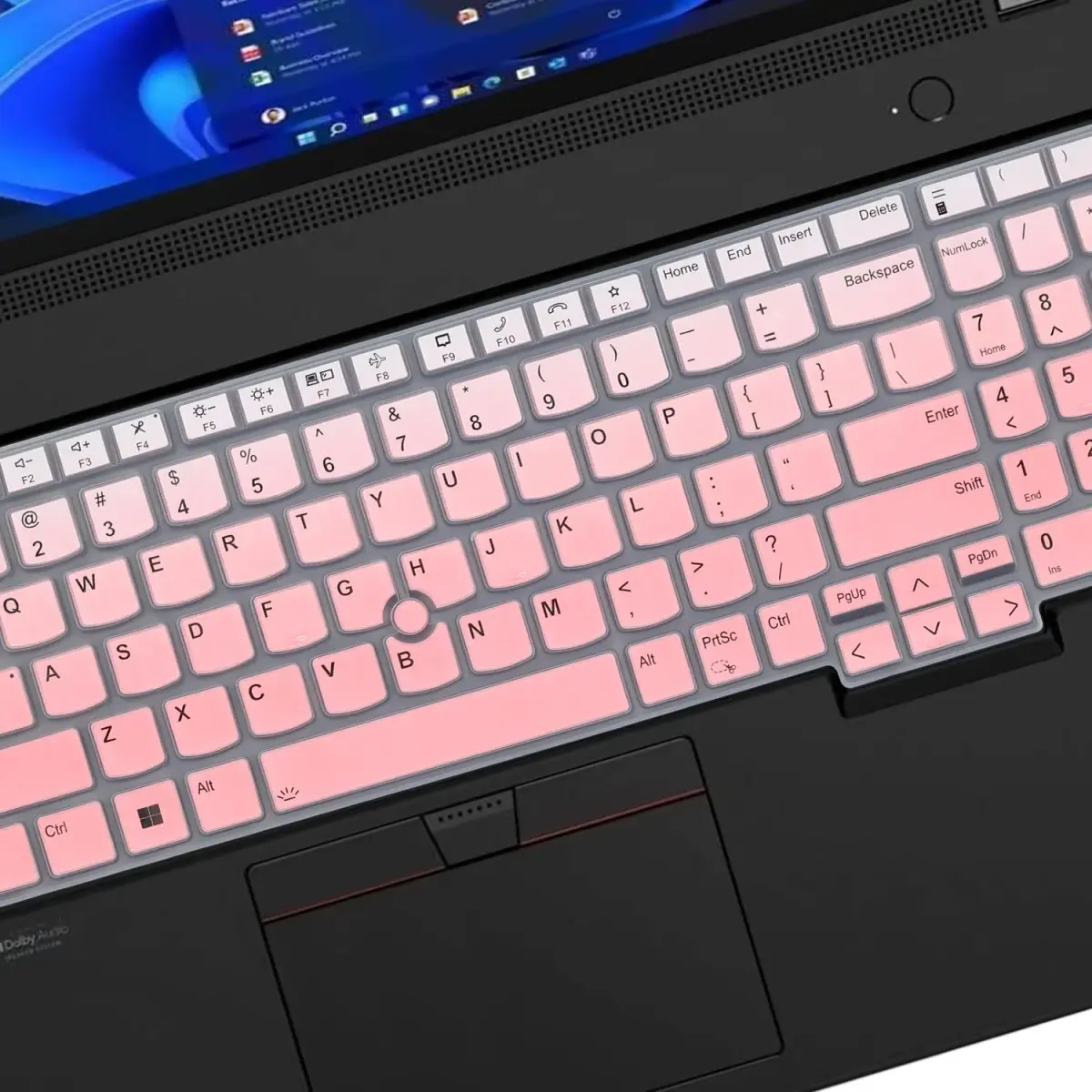 MUBUY-GOL Ombrepink Keyboard Skin for Lenovo ThinkPad T16 P16 E16 16-inch Laptops | US Keyboard Layout - view 4