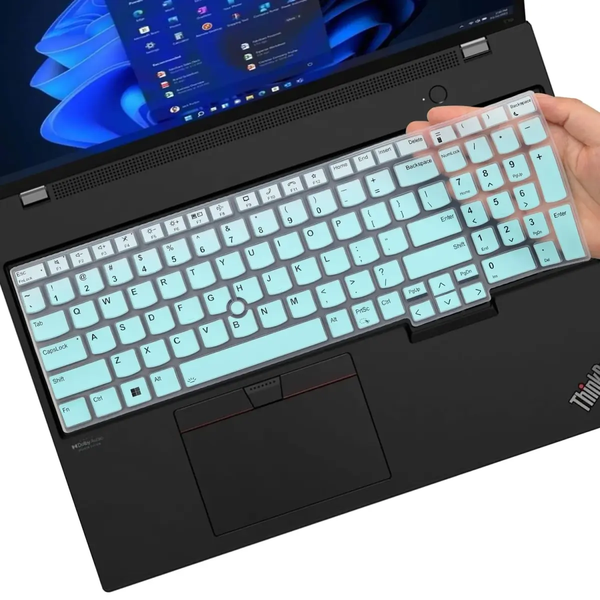 MUBUY-GOL Mint Green Keyboard Skin for Lenovo ThinkPad T16 P16 P16s L15 Gen 4/3 16" 15.6" (2-Pack) - main product image
