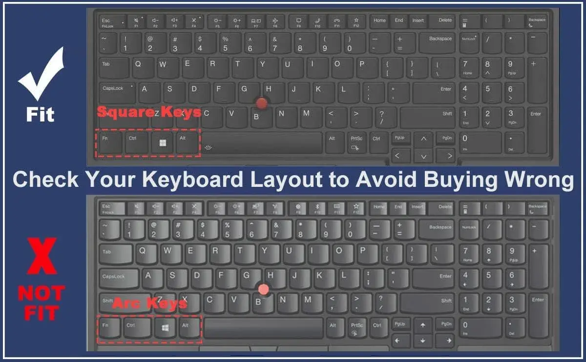 MUBUY-GOL Mint Green Keyboard Skin for Lenovo ThinkPad T16 P16 P16s L15 Gen 4/3 16" 15.6" (2-Pack) - view 2