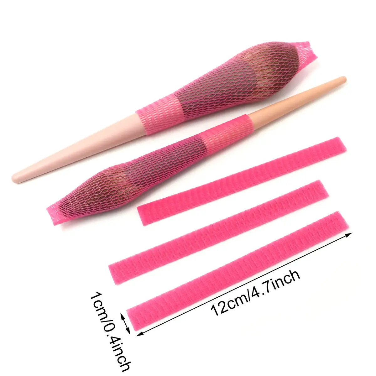 Honbay 100PCS Makeup Brush Protector Mesh Covers (12x1cm / 4.7x0.4 Inch) | Reusable Expandable Covers for Brushes & Tassels - view 2