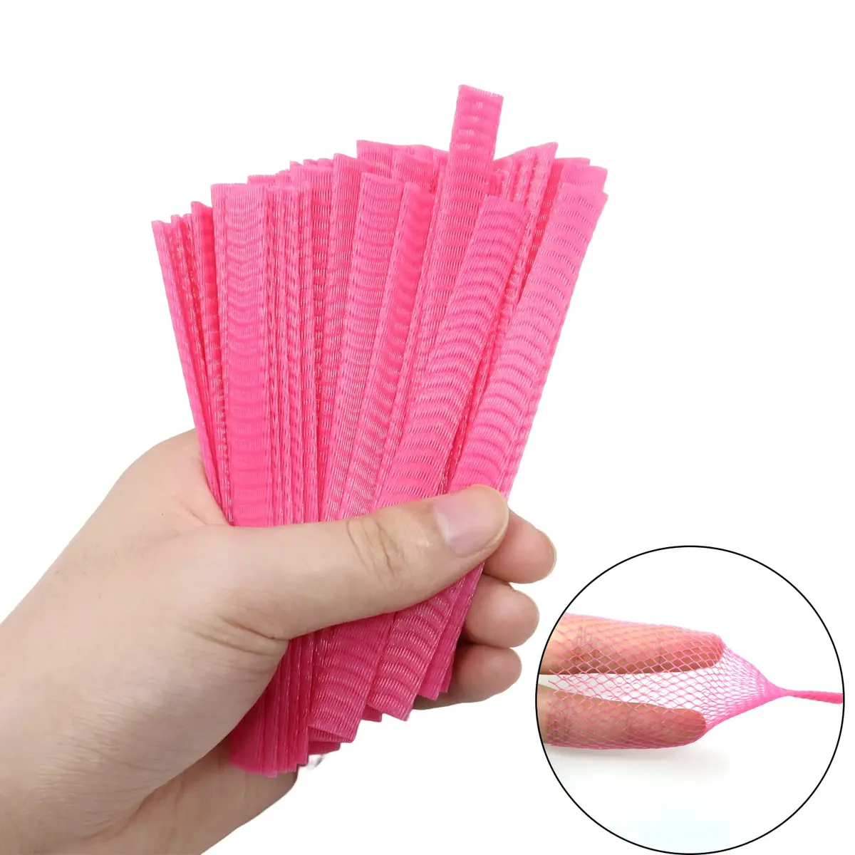 Honbay 100PCS Makeup Brush Protector Mesh Covers (12x1cm / 4.7x0.4 Inch) | Reusable Expandable Covers for Brushes & Tassels - view 3