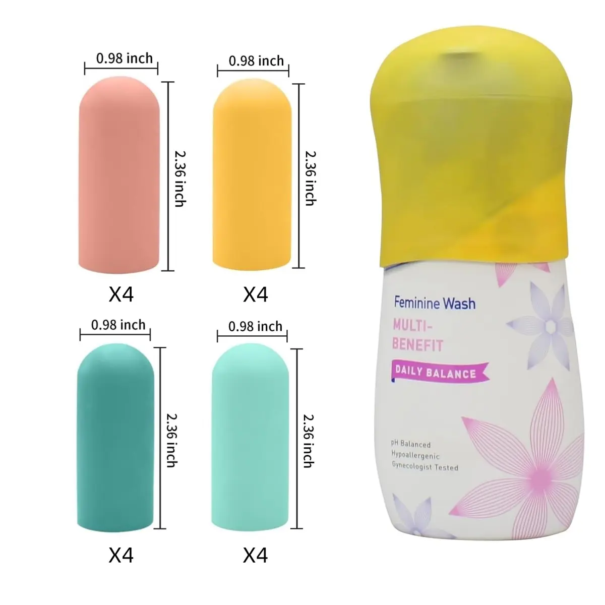 TRANOMOS 18 Pack Silicone Bottle Covers Travel Essentials for Women Men | Leak Proof, Compact & Resilient - view 8