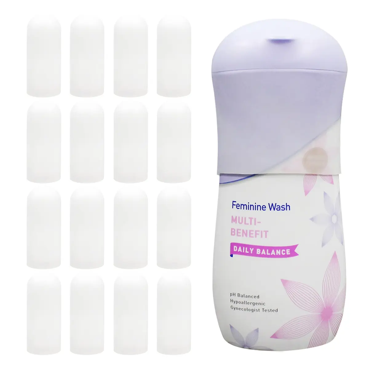 TRANOMOS Silicone Bottle Cover 16 Pack | Leak-Proof Travel Toiletry Sleeve for Women Men - main product image