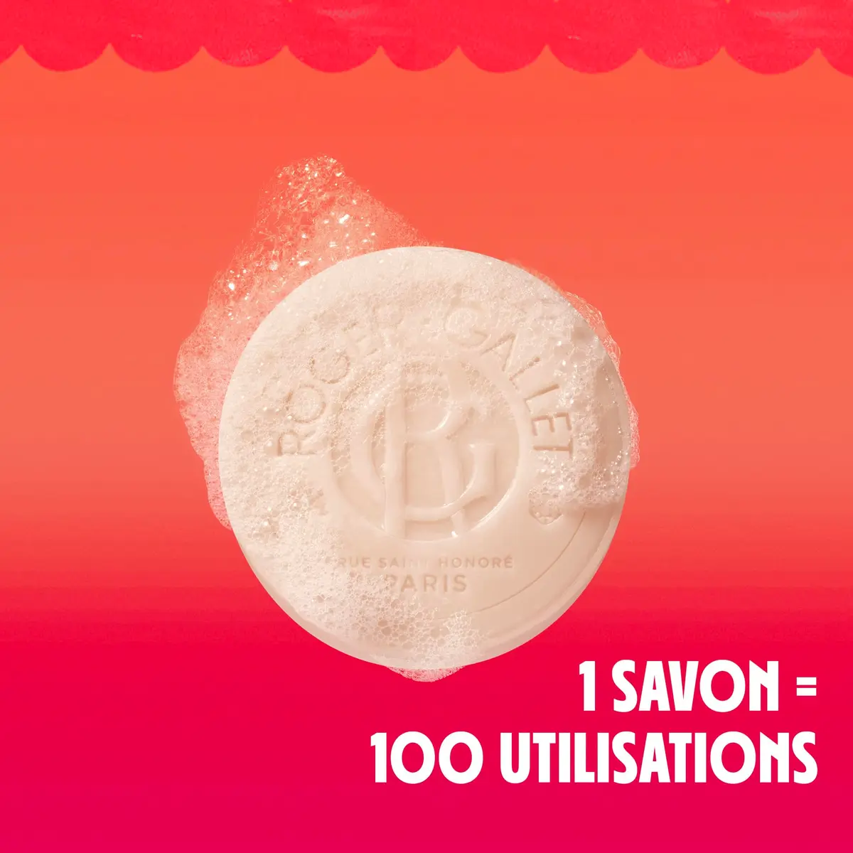 ROGER & GALLET Gingembre Rouge Perfumed Soap 3.5 oz | French craftsmanship, citrus aroma, luxurious foam - view 4