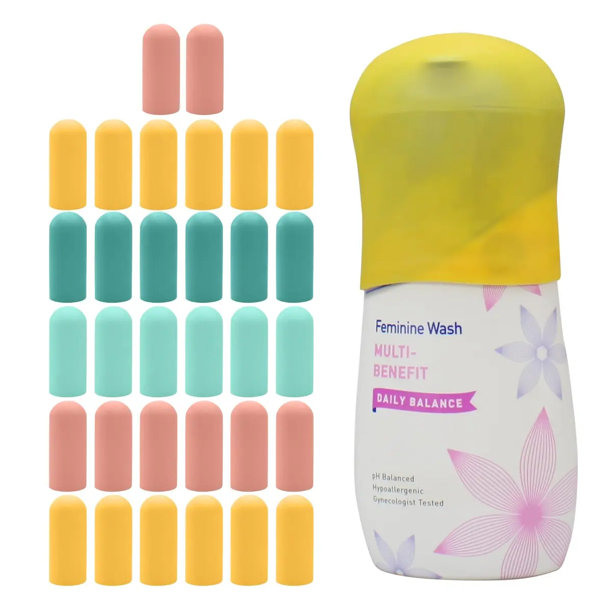 TRANOMOS Silicone Bottle Covers 32 Pack | Leak Proof Travel Essentials for Women Men - main product image