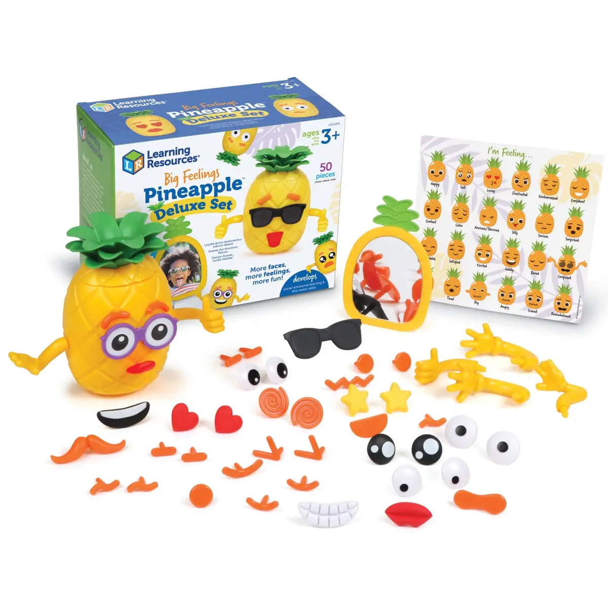 Learning Resources Big Feelings Pineapple Deluxe Set with 40 Face Pieces & Poster | Ages 3+ - main product image