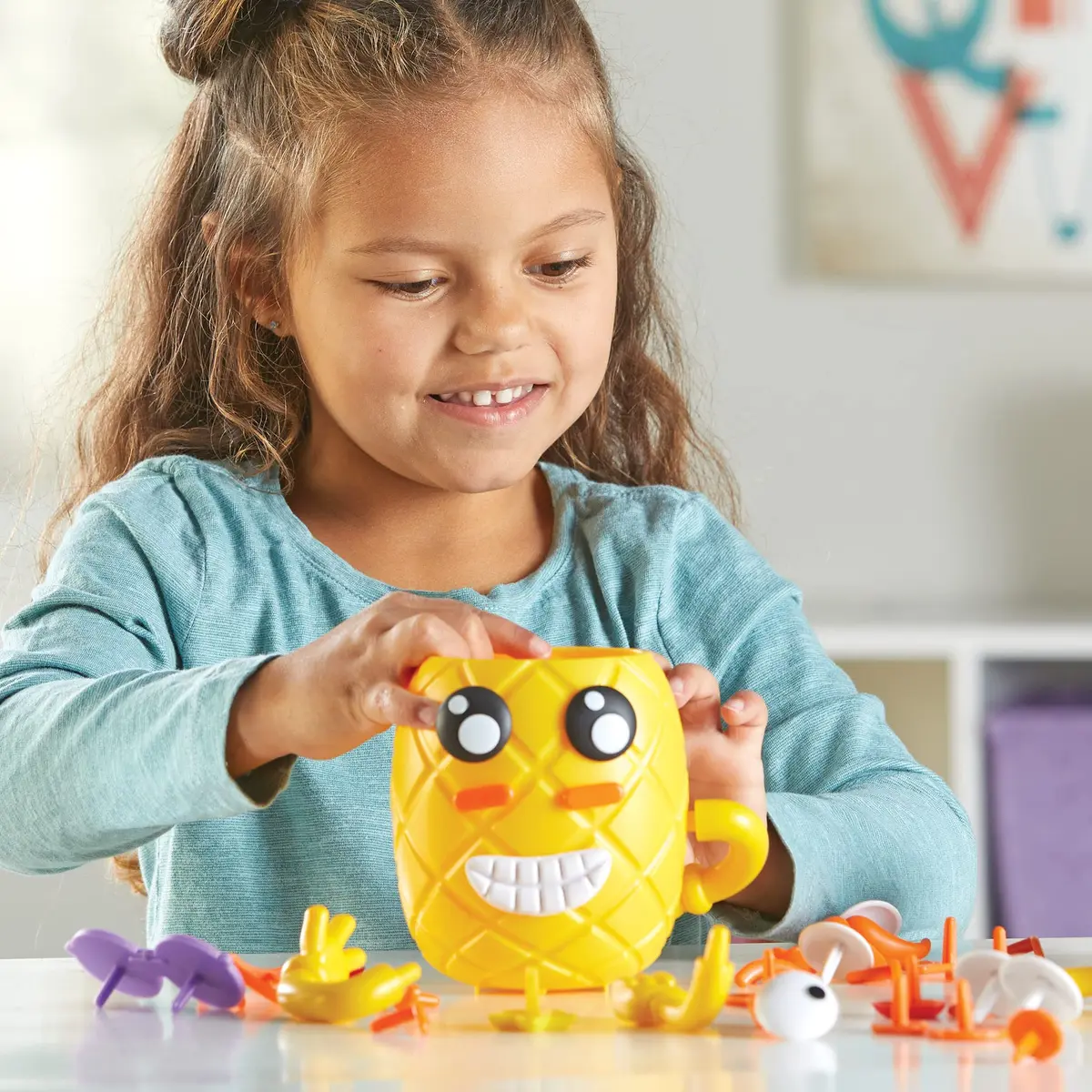 Learning Resources Big Feelings Pineapple Deluxe Set with 40 Face Pieces & Poster | Ages 3+ - view 7