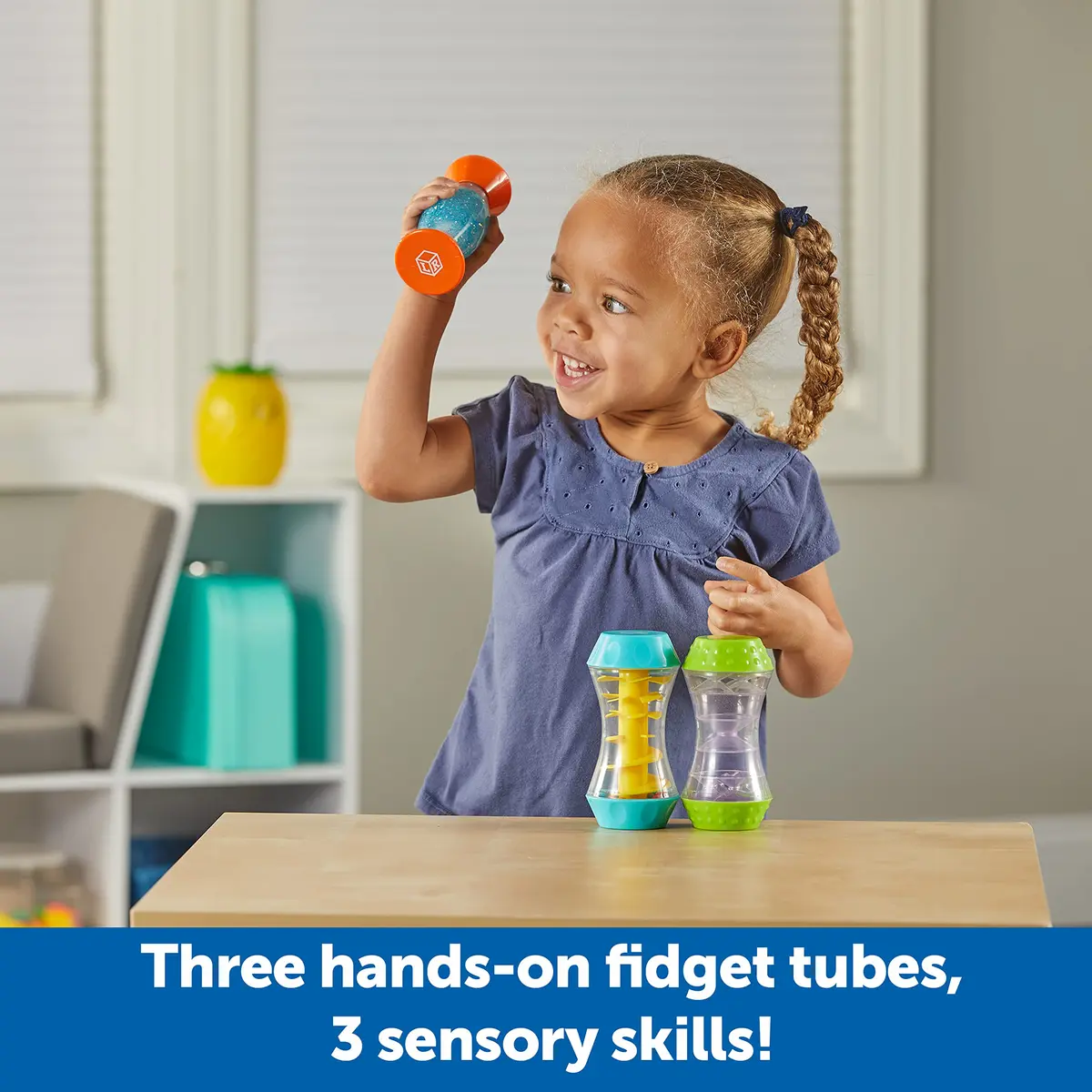 Learning Resources Sensory Trio Fidget Tubes | ASTM-Tested Educational Toy for Kids 3+ - view 2