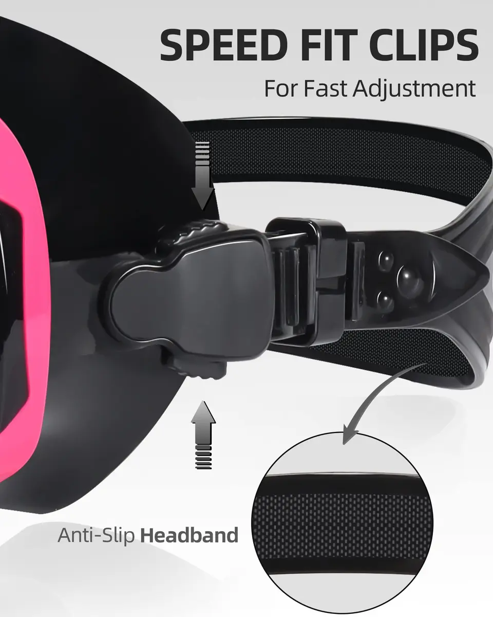 EverSport Adult Swimming Goggles with Nose Cover & Clear Wide View Tempered Glass Lens | Anti-Fog, No Leak - view 5