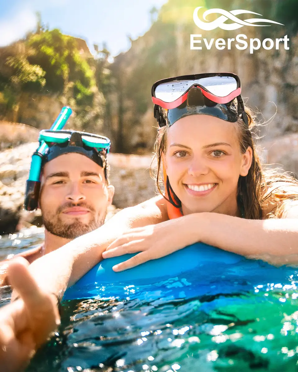 EverSport Adult Swimming Goggles with Nose Cover & Clear Wide View Tempered Glass Lens | Anti-Fog, No Leak - view 6