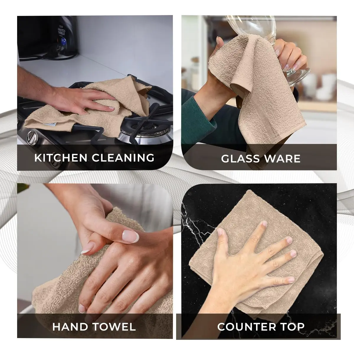 Avalon Towels Cotton Washcloths 12x12 Inches Pack of 60 | Soft & Absorbent Face Towels for Home & Spa - view 8