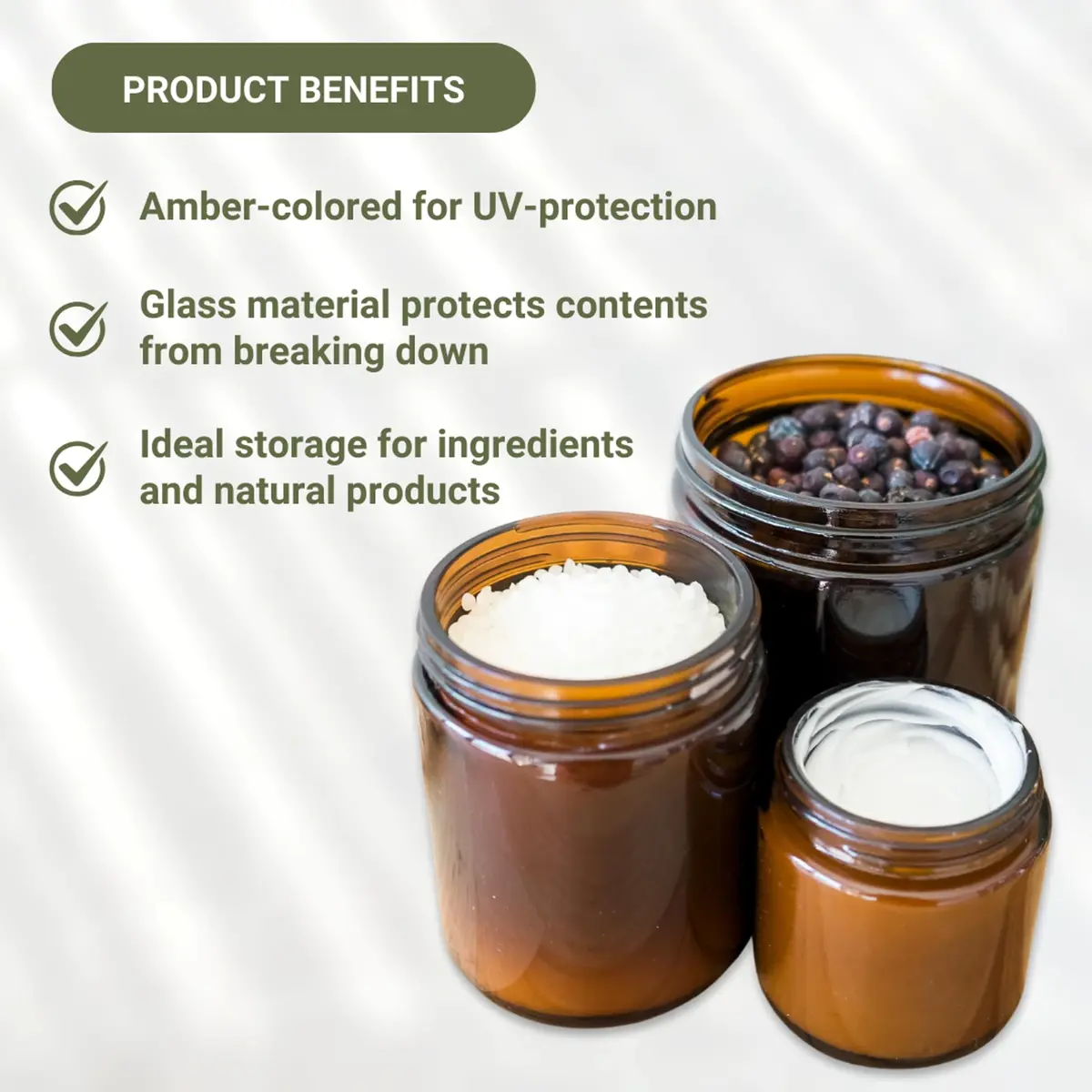 Nature Packaged Glass Amber 8oz Jar | Leak-Proof, Sun-Protected, Reusable (70-120 chars) - view 3