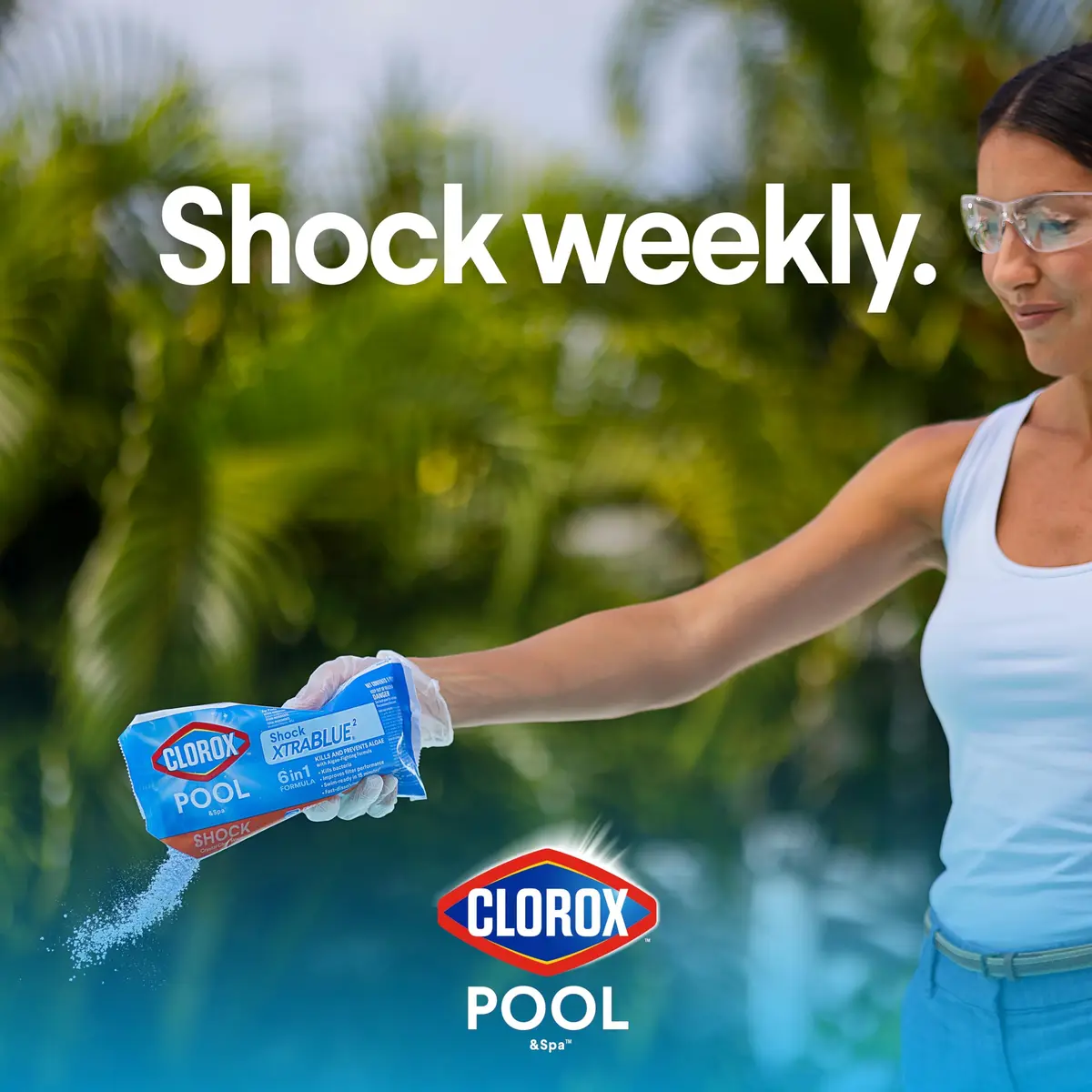 Clorox Pool&Spa Shock XtraBlue2 12-Pack | Kills Bacteria & Algae, Swim-Ready in 15 Minutes - view 3