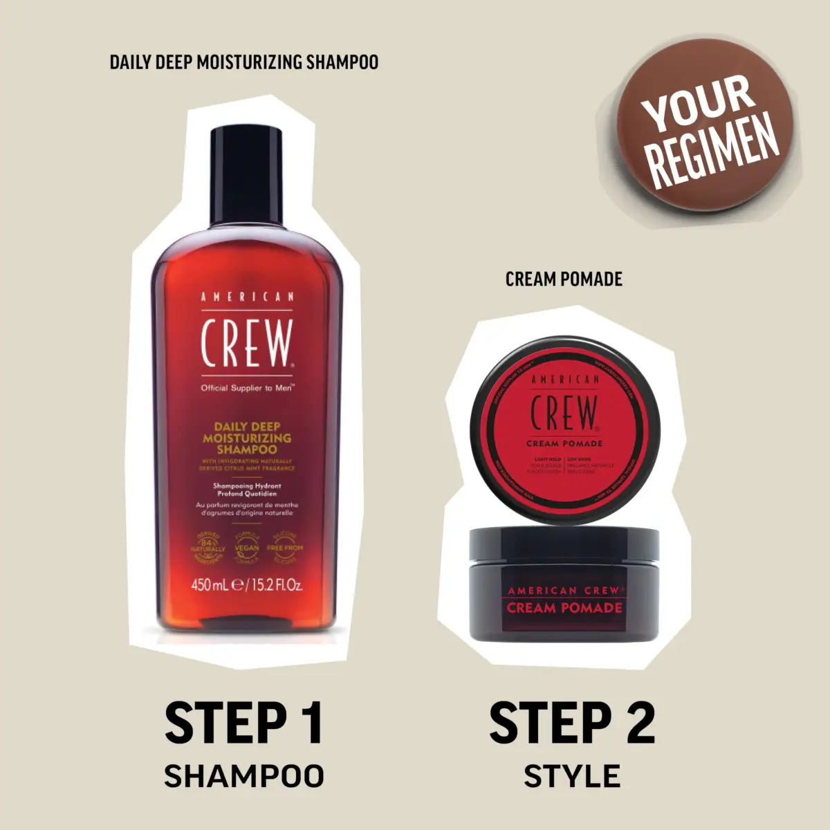 American Crew Men's Hair Cream Pomade, Light Hold, Low Shine, 3 oz (88.7 ml) | Natural Look Styling - view 6