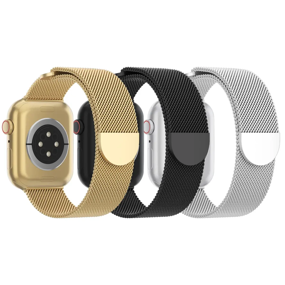 Steezrd Stainless Steel Mesh Magnetic Loop Bands for Apple Watch 38mm 40mm 41mm 42mm 44mm 45mm 49mm | Magnetic, Adjustable, Durable - main product image