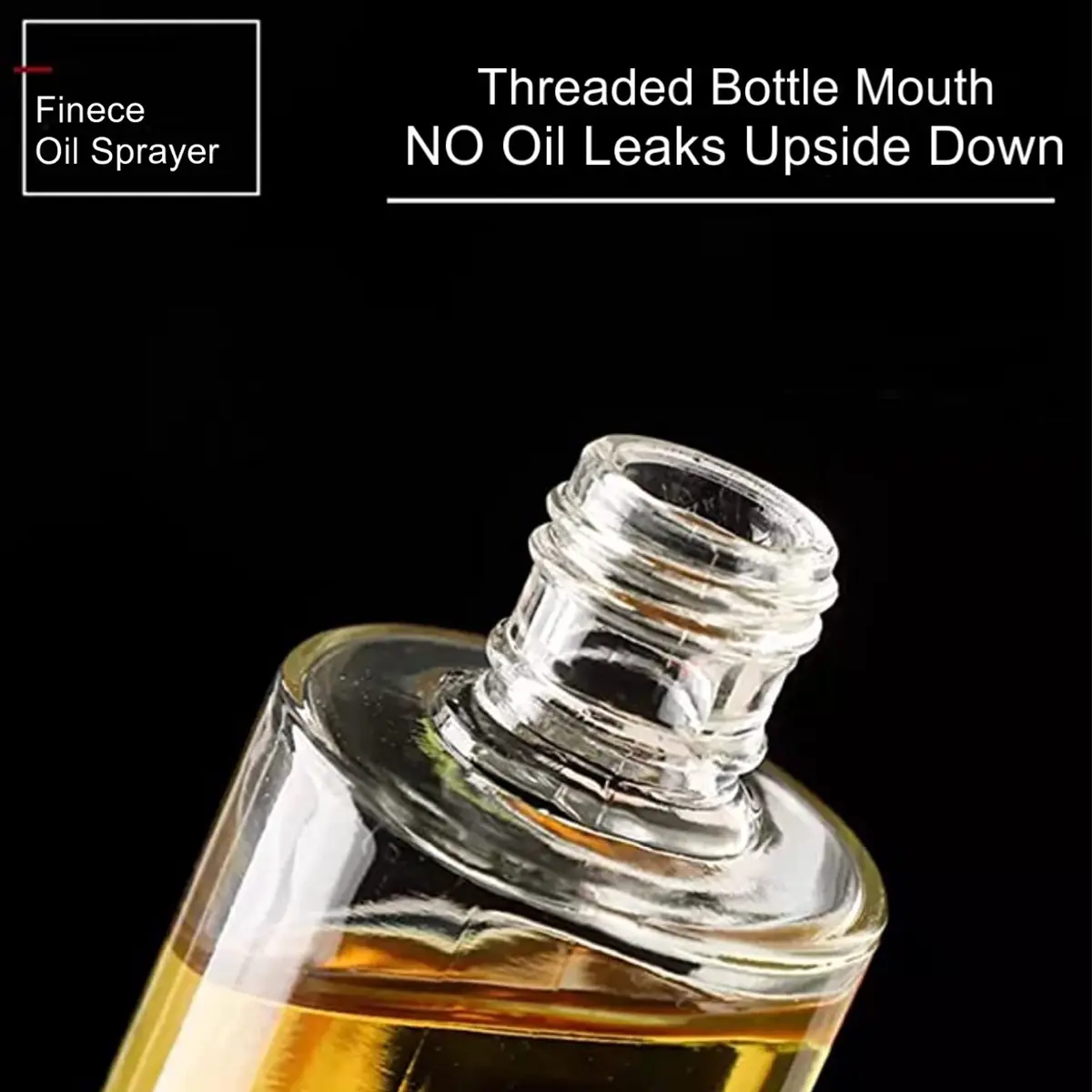 FINECE Oil Sprayer for Cooking 100ml | Stainless Steel & Glass Oil Mister for Air Fryers - view 5