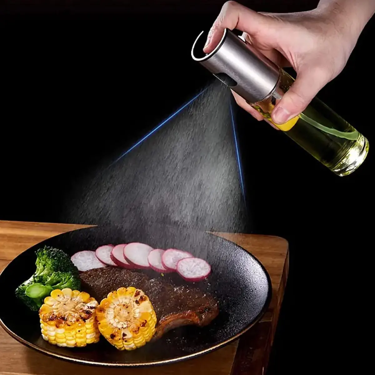 FINECE Oil Sprayer for Cooking 100ml | Stainless Steel & Glass Oil Mister for Air Fryers - view 6