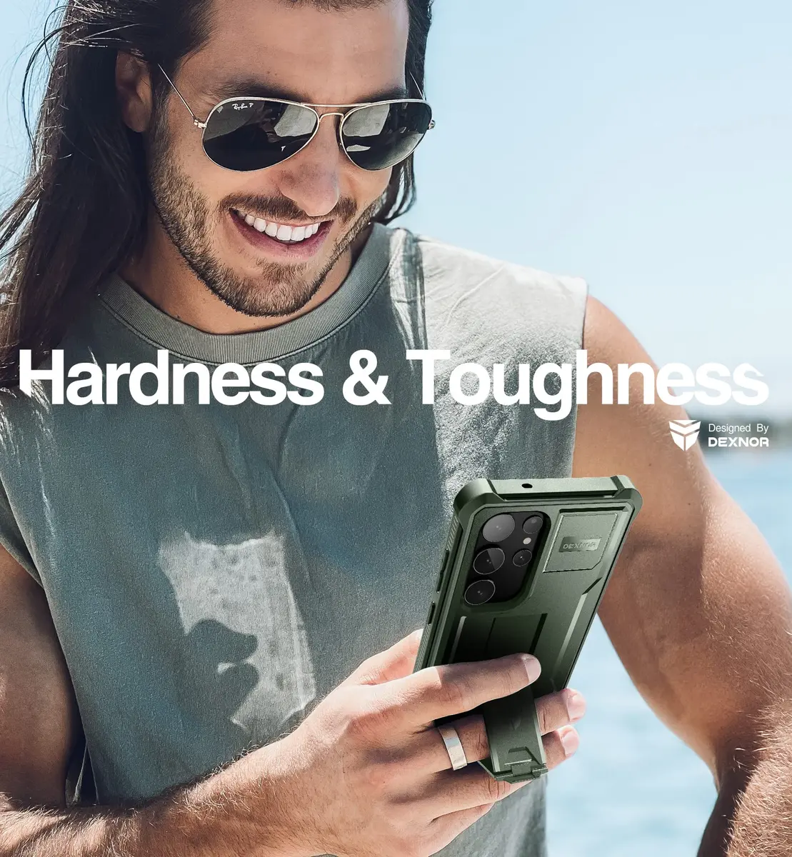 Dexnor Full Body Case for Samsung Galaxy S23 Ultra 5G/6.8 inches | Military Grade Protection with Built-in Screen Protector & Kickstand - view 5