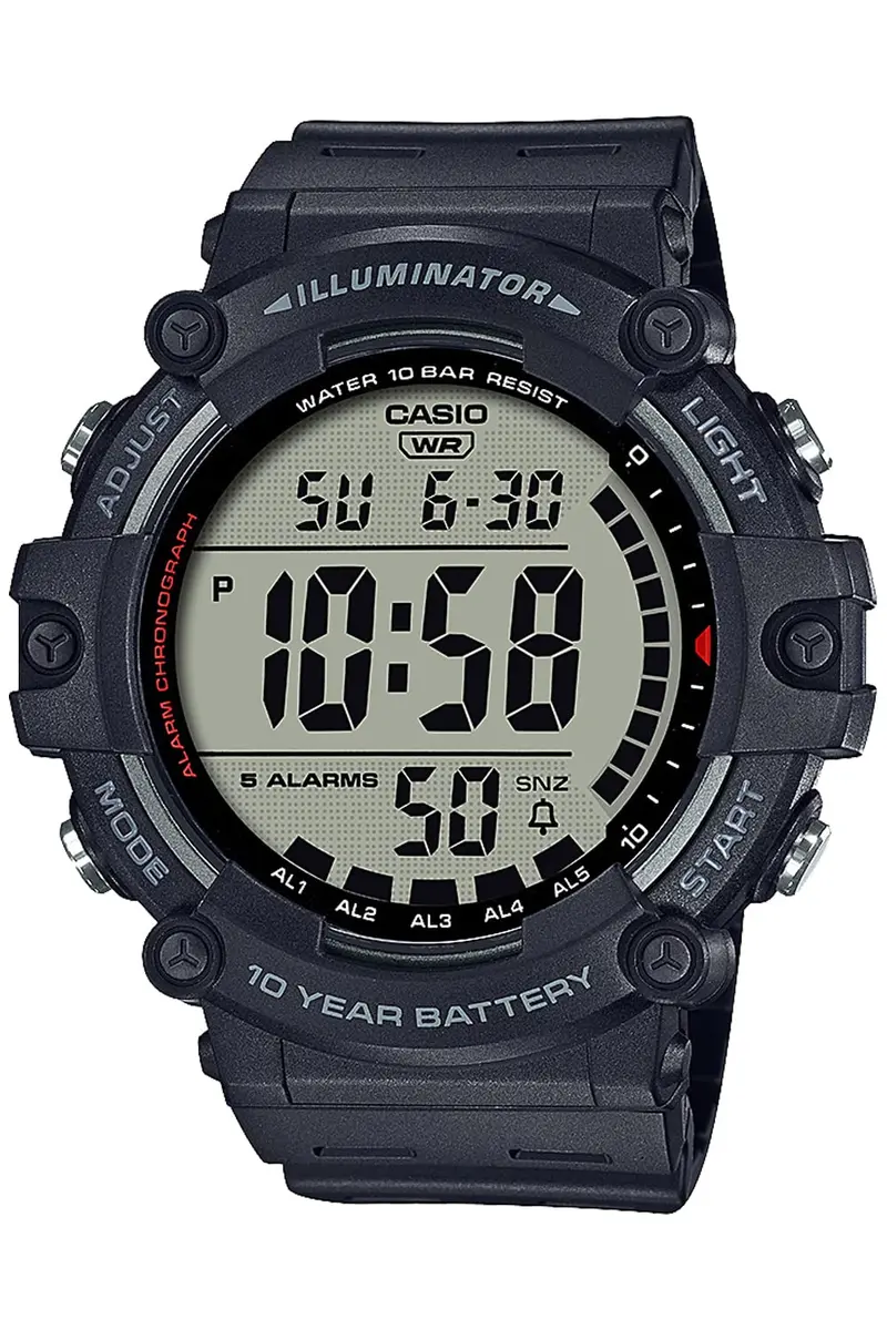 Casio AE-1500WH Watch, Digital, Black, 51.2mm Dial | Water-Resistant 10 ATM, Sports Model - main product image