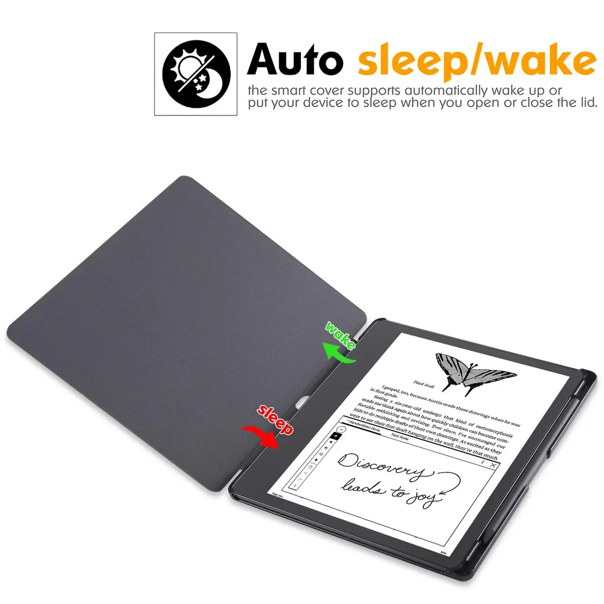 BOZHUORUI Case for 10.2" Kindle Scribe 2022/2024 | Slim Durable Cover with Pen Slot - view 2