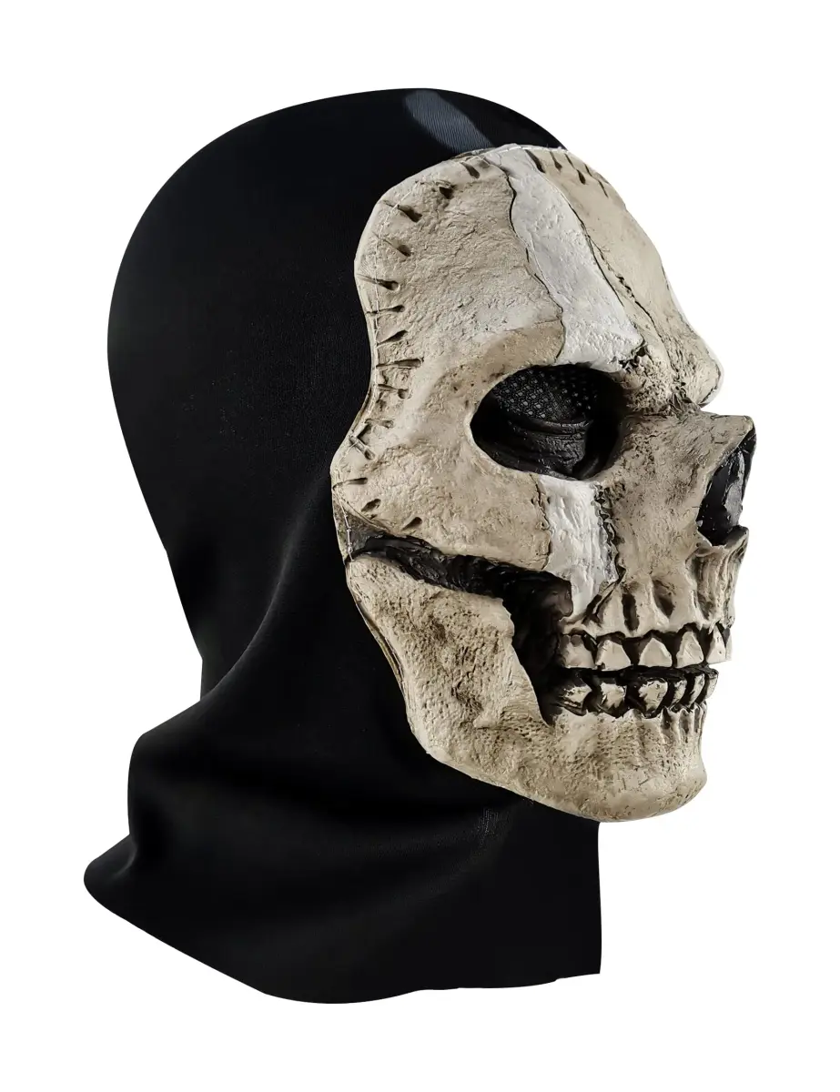 Masfrida Ghost Skull Full Face Mask | Unisex, Polyester, Latex, One Size - view 4