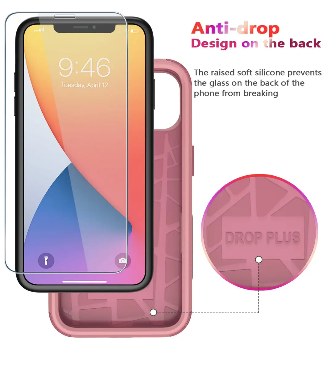 Diverbox for iPhone 11 Case Pink | Shockproof & Dropproof Heavy Duty Protection - view 4