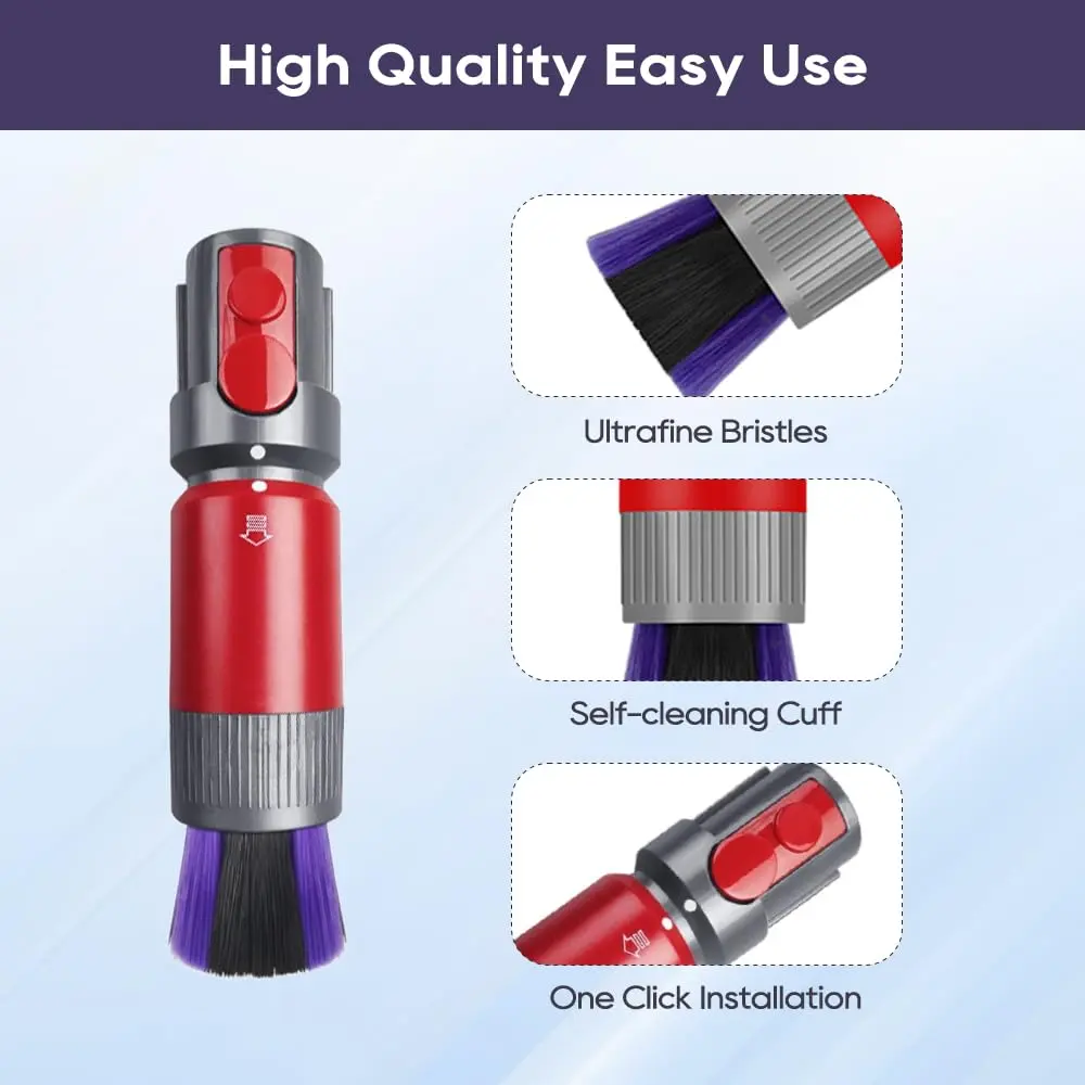 SONGRUI Scratch-Free Dusting Brush for Dyson V7 V8 V10 V11 V12 V15, 18.5 cm (7.3 in) Soft PBT Bristle Attachment - view 4