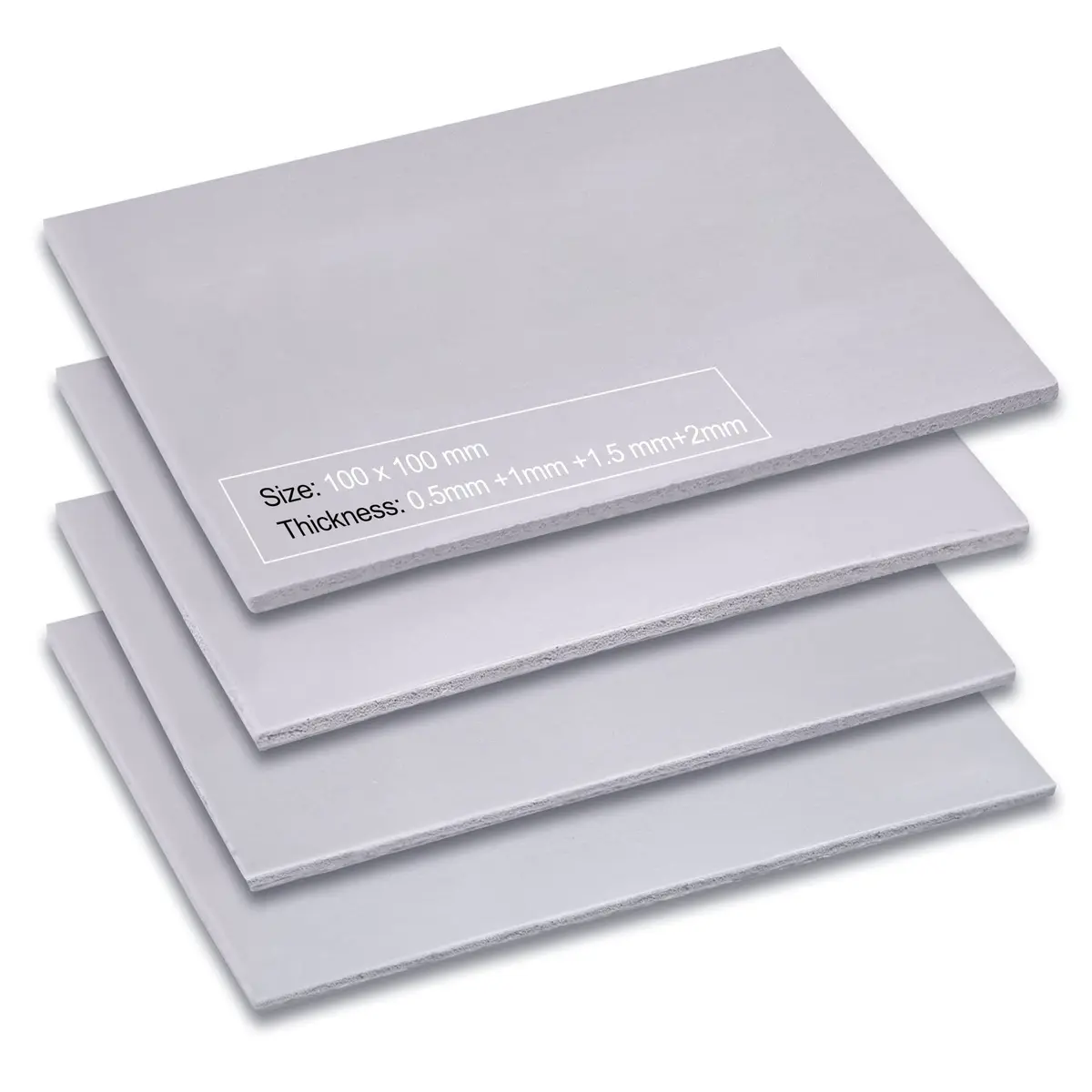 Aairhut 4 Pack 13 W/m.K Thermal Pads 100x100mm | Silicone Cooling Heat Resistance for PC & Consoles - main product image