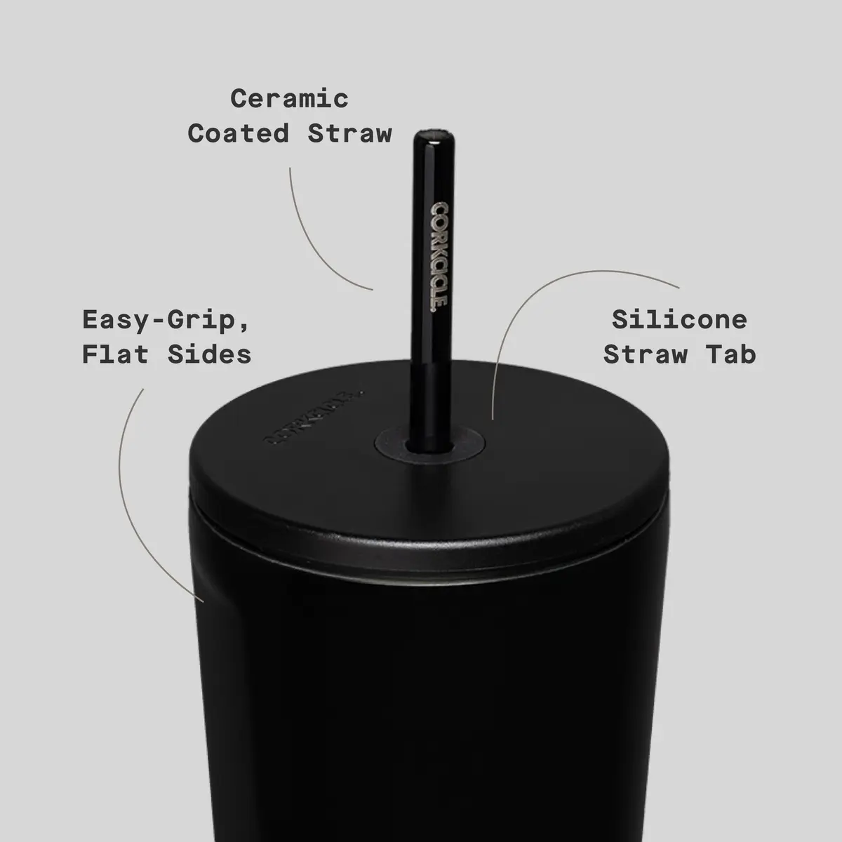 Corkcicle Cold Cup 24 oz Triple Insulated | Matte Black, Reusable Stainless Steel, Travel-Friendly - view 4
