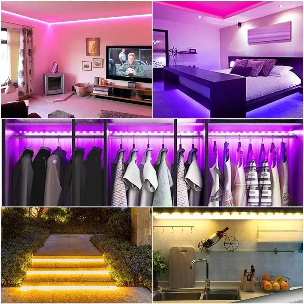 Lcutml 100FT Smart LED Strip Lights, RGBW+MULTI Color Changing with Music Sync, 2 Rolls (50ft each) | Dimmable, Cuttable, Non-Waterproof - view 2