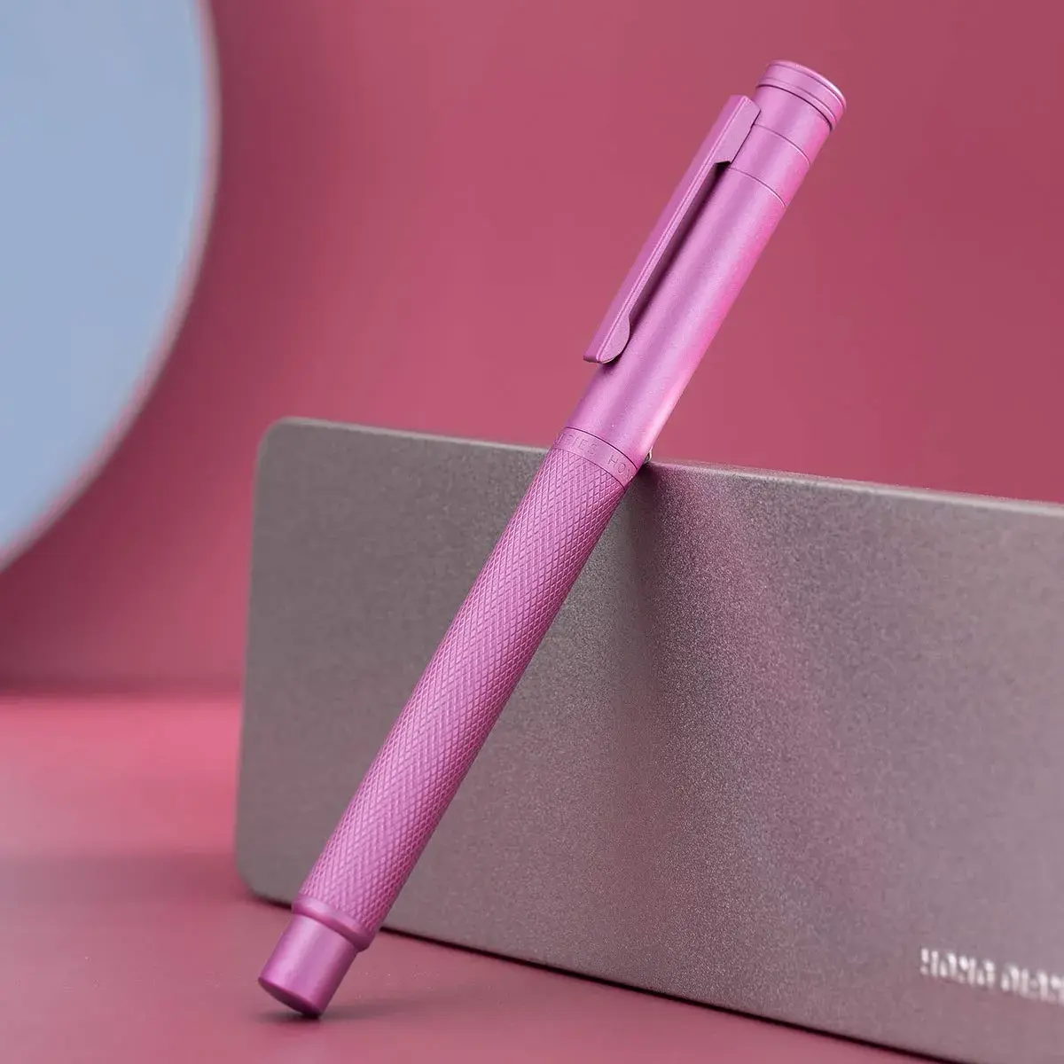 Asvine Hongdian 1851 Pink Long Knife Point Fountain Pen - Smooth Ink Flow for Daily Writing - view 3