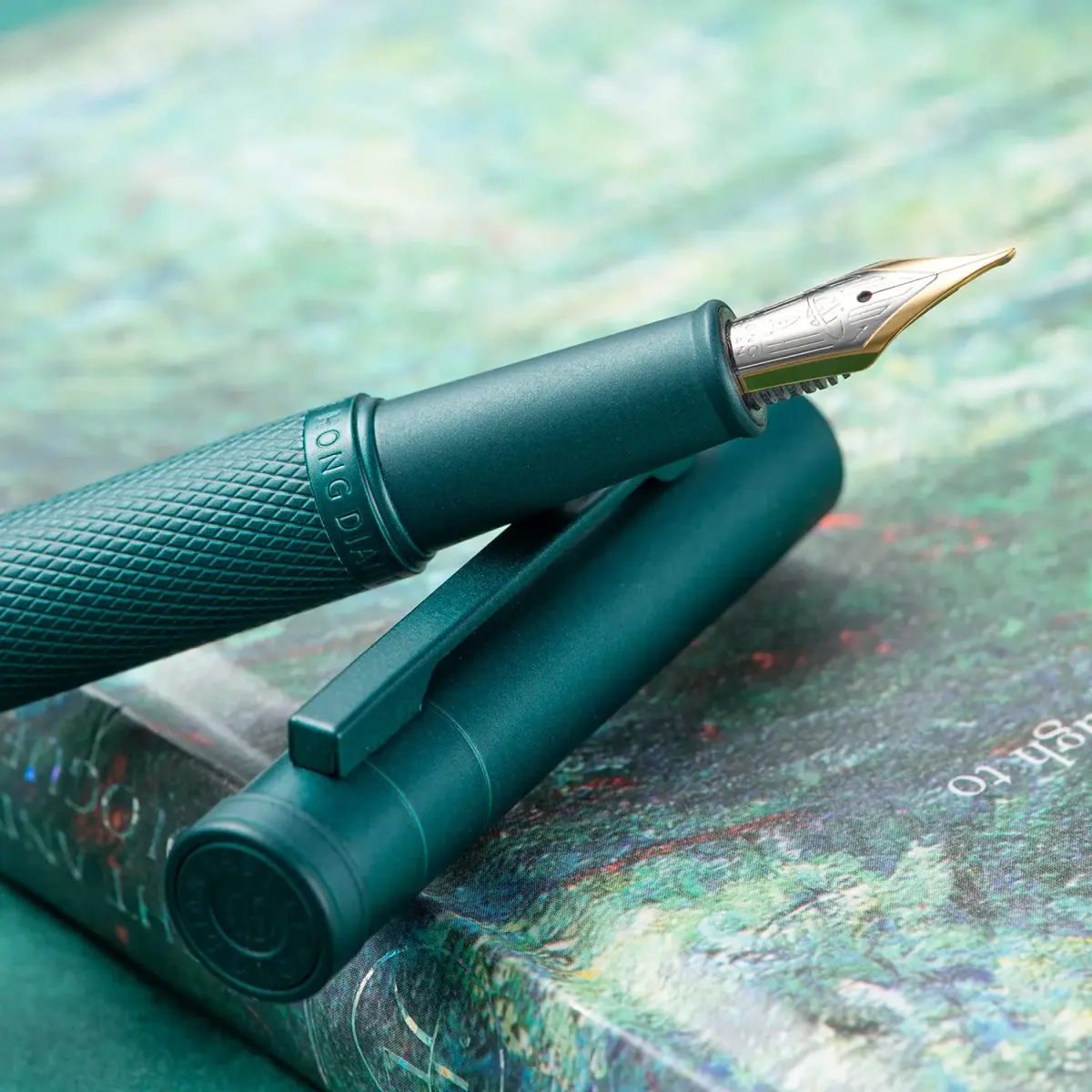 Asvine Green Forest Fountain Pen Blade Nib 11mm (0.43 in) | Classic Design Calligraphy Pen - view 7