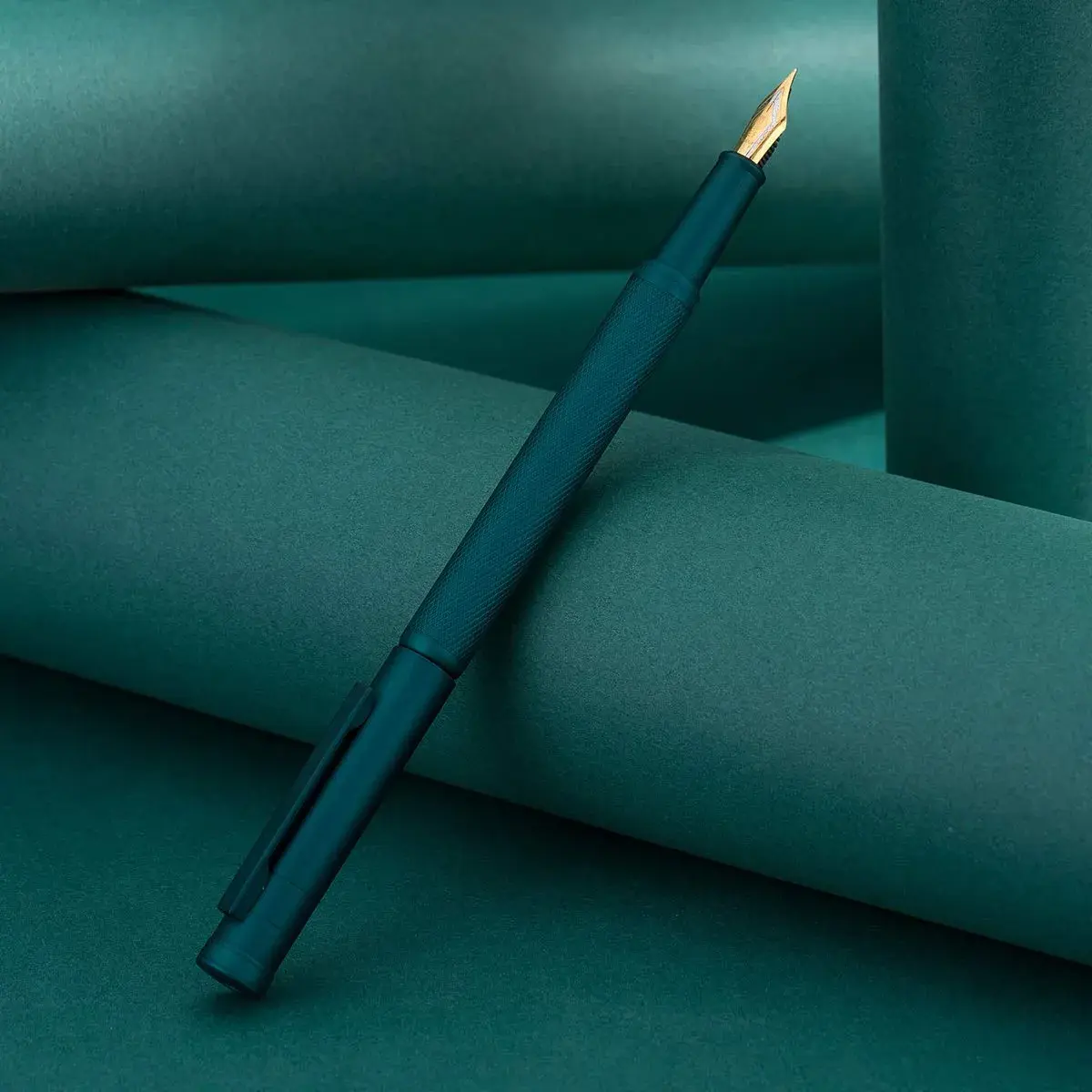 Asvine Green Forest Fountain Pen Blade Nib 11mm (0.43 in) | Classic Design Calligraphy Pen - view 8